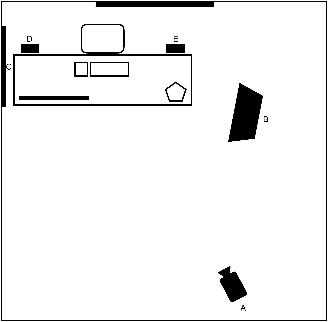 Diagram of filming studio.